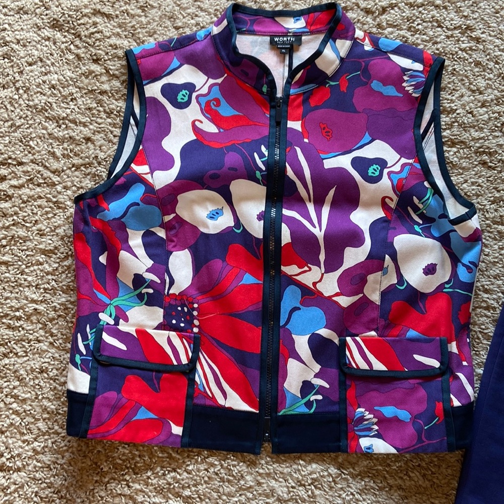 Worth Vest and Two Skirts - like new - Varied colored vest that goes with skirts